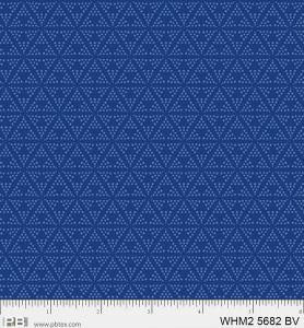 P&B Fabric Whimsy 2 Dotty Triangle Dark Blue