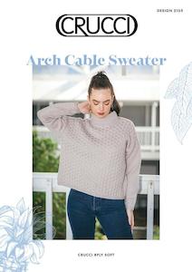 Crucci Ladies 8ply Arch Cable Sweater Leaflet 2105