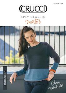 Crucci Ladies 4ply Classic Sweater Leaflet 2108