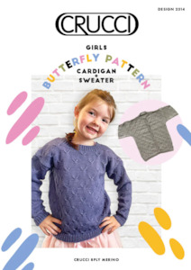 Crucci Girls Butterfly Cardigan & Sweater 2314