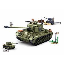 Toy: Sluban pershing tank B0860 WW2