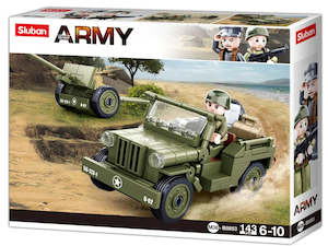 Sluban Army Ww2 Willys Jeep B0853