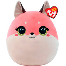 Toy: TY Squishy Beanies Roxie Pink Fox 35CM