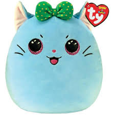 TY Squishy Beanies Kirra Cat With Bow