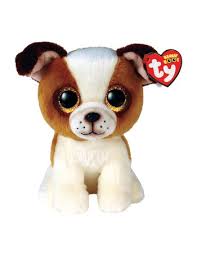 Toy: TY BEANIES BOOS HUGO BROWN & WHITE DOG TY BEANIES