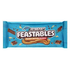 MrBeast Feastables Peanut Butter Crunch Chocolate Candy Bar 60g