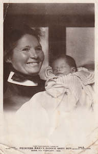 World Postcards: ROYALTY UK PRINCESS MARY WITH BONNIE BABY REAL PHOTO POSTCARD