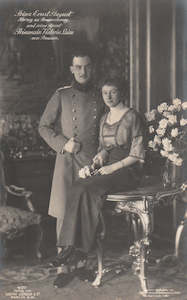 World Postcards: ROYALTY GERMANY REAL PHOTO ERNST AUGUST & WIFE VICTORIA LUISE