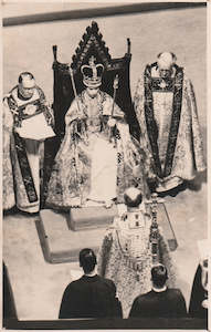 World Postcards: ROYALTY REAL PHOTO QEII 1953 CORONATION CROWNED POSTCARD