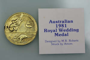 Australia 1981 Royal Wedding Prince Wales & Princess Diana Medal