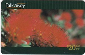 Telephone Cards: 1996 TALK AWAY TELECOM $20.00 POHUTUKAWA PHONECARD UNUSED