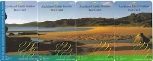 Telephone Cards: AUCKLAND EARTH STN x 4 $2 CALLING CARDS GLOBAL PHONECARDS