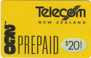 2000 Telecom Basic Issue Redrawn $20 2go Prepaid Phone Card