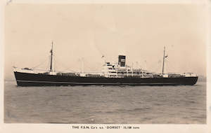 SHIPPING FSN & CO'S SS DORSET REAL PHOTO POSTCARD