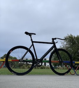 Bicycle and accessory: BC19-03 Custom Matt Black 57cm - BESPOKED CYCLES