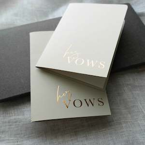 Grey & Rose Gold Vow Book set