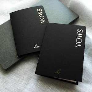 Black & Gold Vow Book set