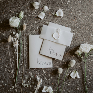 Stationery: Grey & Gold Vow Book set