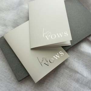 Stationery: Grey & Silver Vow Book set