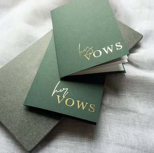 Green & Gold Vow Book set