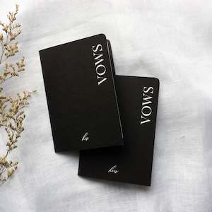 Black & White Vow Book set