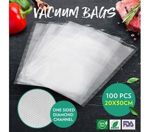 Homewares: Vacuum Seal Bags 100PCS 20 x 30CM Embossed Pre-cut Food Saver Bags for Vacuum Sealers