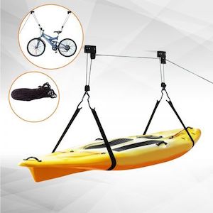 Homewares: Kayak Ceiling Hoist Pulley System Bike Hanger Bicycle Holder Garage Storage Rack