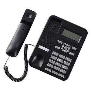 Homewares: Landline Phones Corded Telephone with Speaker Display Landline Phone Big Button Landline Phones with Caller Identification Telephone, Black