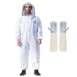 Homewares: Professional Bee Suit for Men Women,Beekeeping Suit Beekeeper Suit with Glove &Ventilated Hood,Multi-Size Bee Outfit for Backyard and Bee Keeper (Size: XXL)