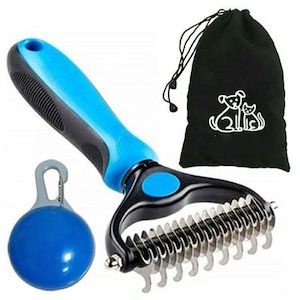 Homewares: Pet Grooming Tool - 2 Sided Undercoat Rake for Cats & Dogs - Safe Dematting Comb for Easy Mats & Tangles Removing