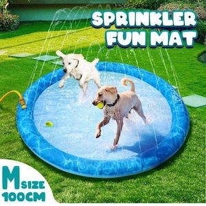 Pet Mat Dog Sprinkler Splash Swimming Paddling Pool Outdoor Water Play Spray Toy 100cm