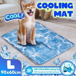 Pet Cooling Mat Dog Pad Cool Gel Cat Bed for Crate Bed Sofa Kennel L Size