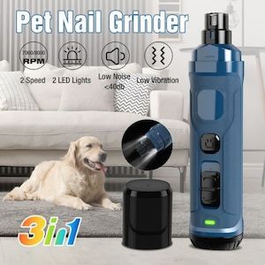 Cat Nail Clipper Electric Dog Claw Grinder Pet Toenail Trimmer Filing Tool 2 Spe…