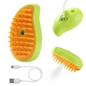 Homewares: Steamy Cat Brush, 3 In1 Spray Cat Brush,Self Cleaning Cat Steamy Brush for Massage Removing Tangled and Loosse Hair (Green)