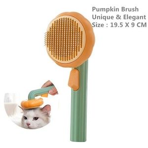 Homewares: Pumpkin Pet Brush Self Cleaning Slicker Brush for Shedding Dog Cat Grooming Comb Removes