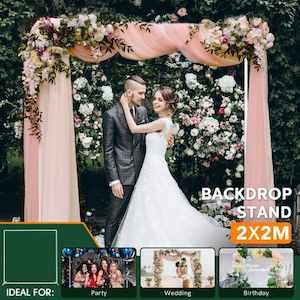 Wedding Backdrop Stand Photography Photo Party Decoration Picture Frame Holder B…