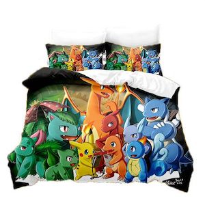 3 Piece 180 200cm Anime Bedding Set 1 Duvet Cover 2 Pillowcases Ultra Soft Comfo…