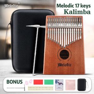 Homewares: 17 Keys Kalimba Thumb Piano Instrument Mahogany Wood w/ Tuning Hammer Melodic