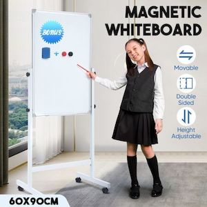 Double Sided Interactive Whiteboard Magnetic Mobile White Board Dry Erase Caster…