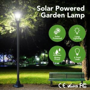 Deluxe Outdoor Solar Lights Garden Lamp Post