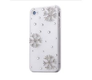 Homewares: 3D Bling Crystal Christmas Snowflake iPhone 5S / 5 Diamond Case Cover