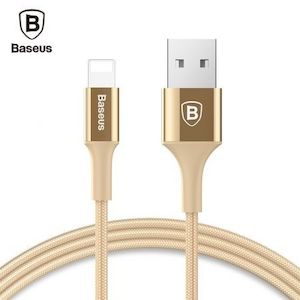 Homewares: Baseus Shining 8 Pin Cable Charging Data Cord with Jet Metal