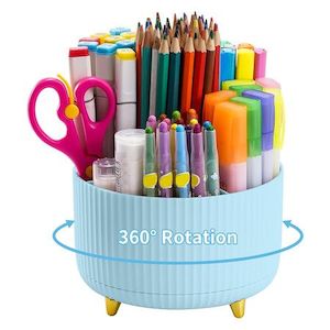 Desk Organizer, 360 Degree Rotating Pen Holder for Desk, Desk Organizers and Acc…