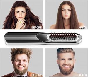 Homewares: 2in1 Hair Beard Straightening Comb Cordless USB powered for men and women