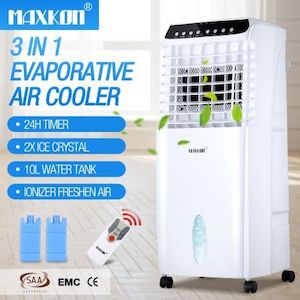 Homewares: 10L Evaporative Air Cooler Fan Ionizer/Humidifier Remote Control Conditioner