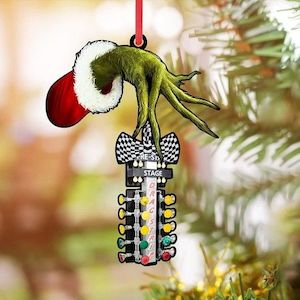 Christmas Tree Grinch Ornament Xmas Hanging Decorations Green Santa Hand Christm…