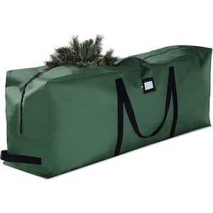 Homewares: Christmas Tree Storage Bag Waterproof Durable Dual Zipper Reinforced Handles Black Large Tree 165 x 38 x 76cm Green