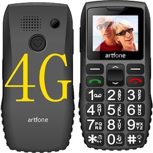 Homewares: Unlocked 4G Mobile Phone for Seniors Big Button LTE Cell Phone Clear Sound SOS Feature USB-C Charging Black