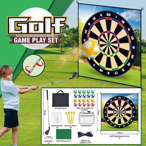 Golf Chipping Game with Sticky Balls and Darts fun Game Mat Indoor OutdoorGolf G…