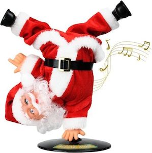 Dancing Santa Inverted Rotation Santa Doll Xmas Toys Christmas Singing Animals S…